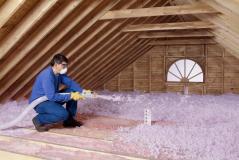 A recent attic insulation job in the area
